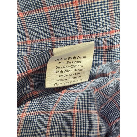 Esquire Slim Fit Non Iron Button Down Long Sleeves Plaid Dress Shirt Mens Sz 16 - Picture 6 of 6